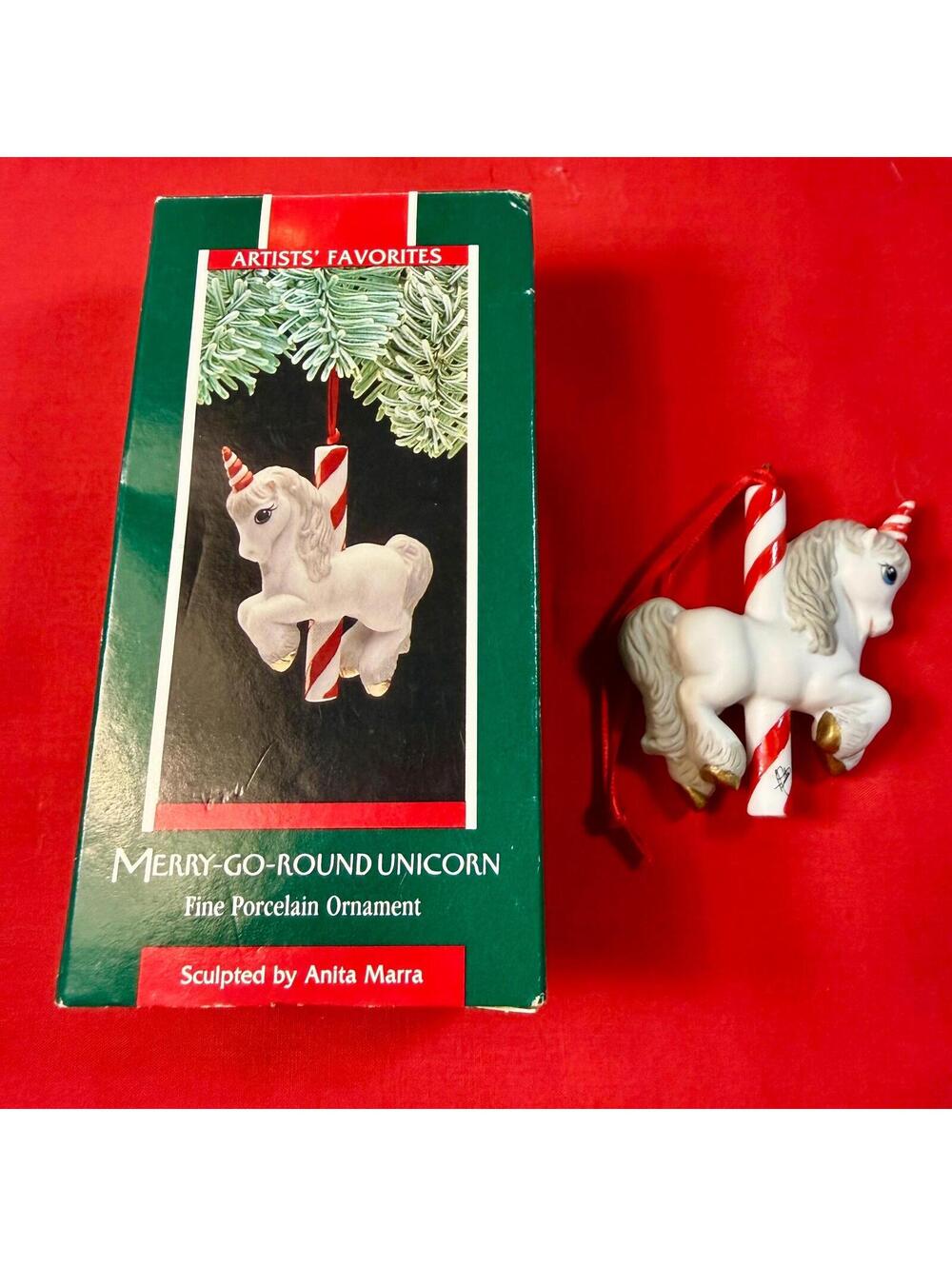 Merry-Go-Round Unicorn - Hallmark Keepsake Porcelain Ornament - 1989